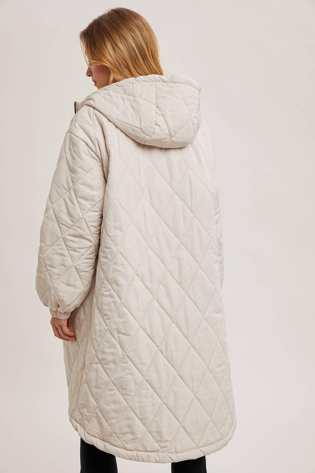 Longline Quilted Puffer Jacket - Baxter Avenue