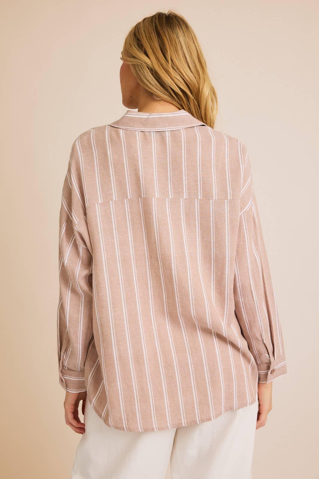 The Tammy Oversized Linen Shirt - Baxter Avenue