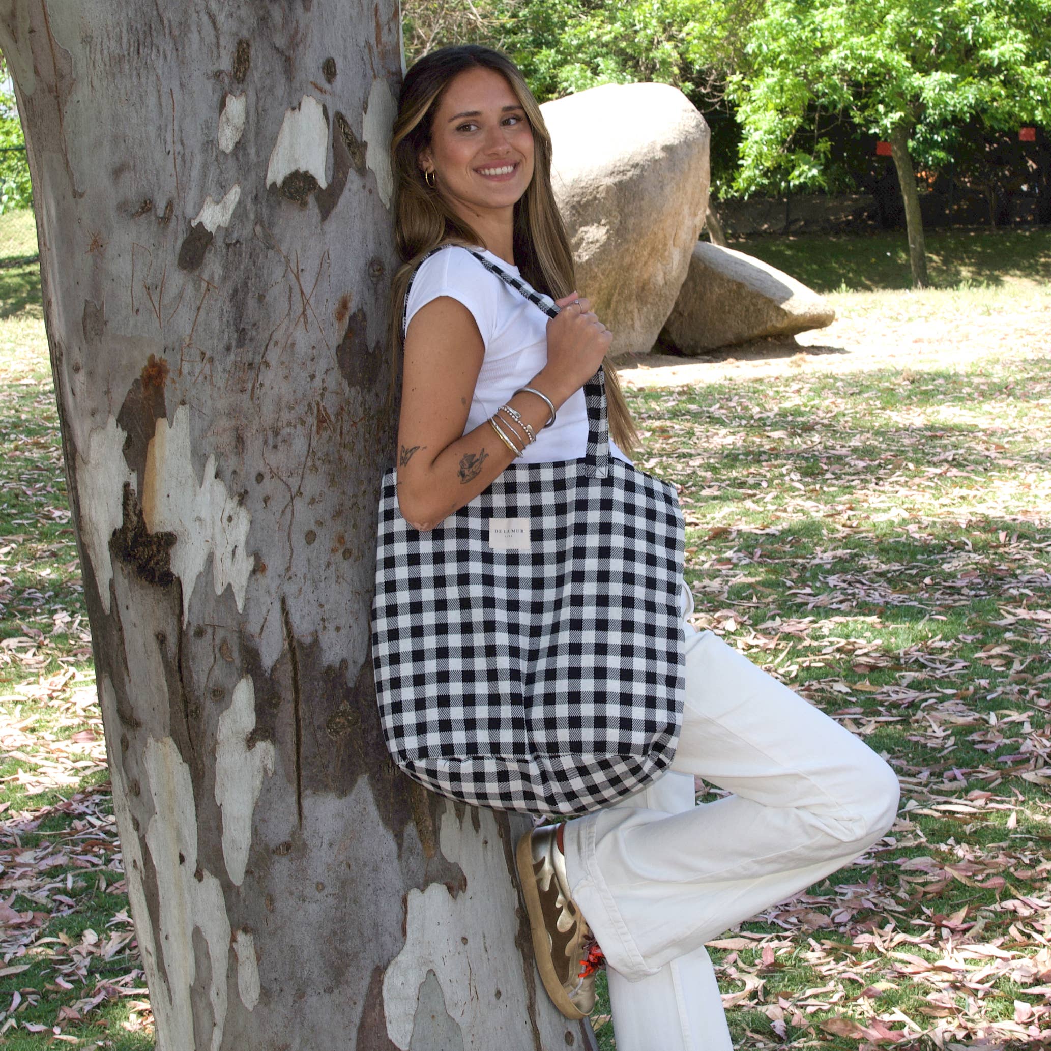 The Sevilla Tote - Checked - Baxter Avenue