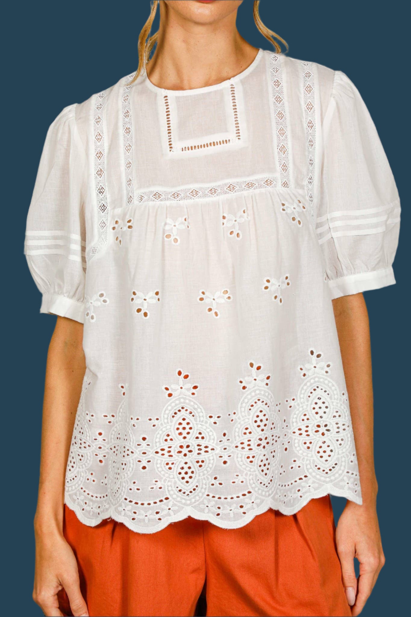 The Dahlia Eyelet Top - Baxter Avenue