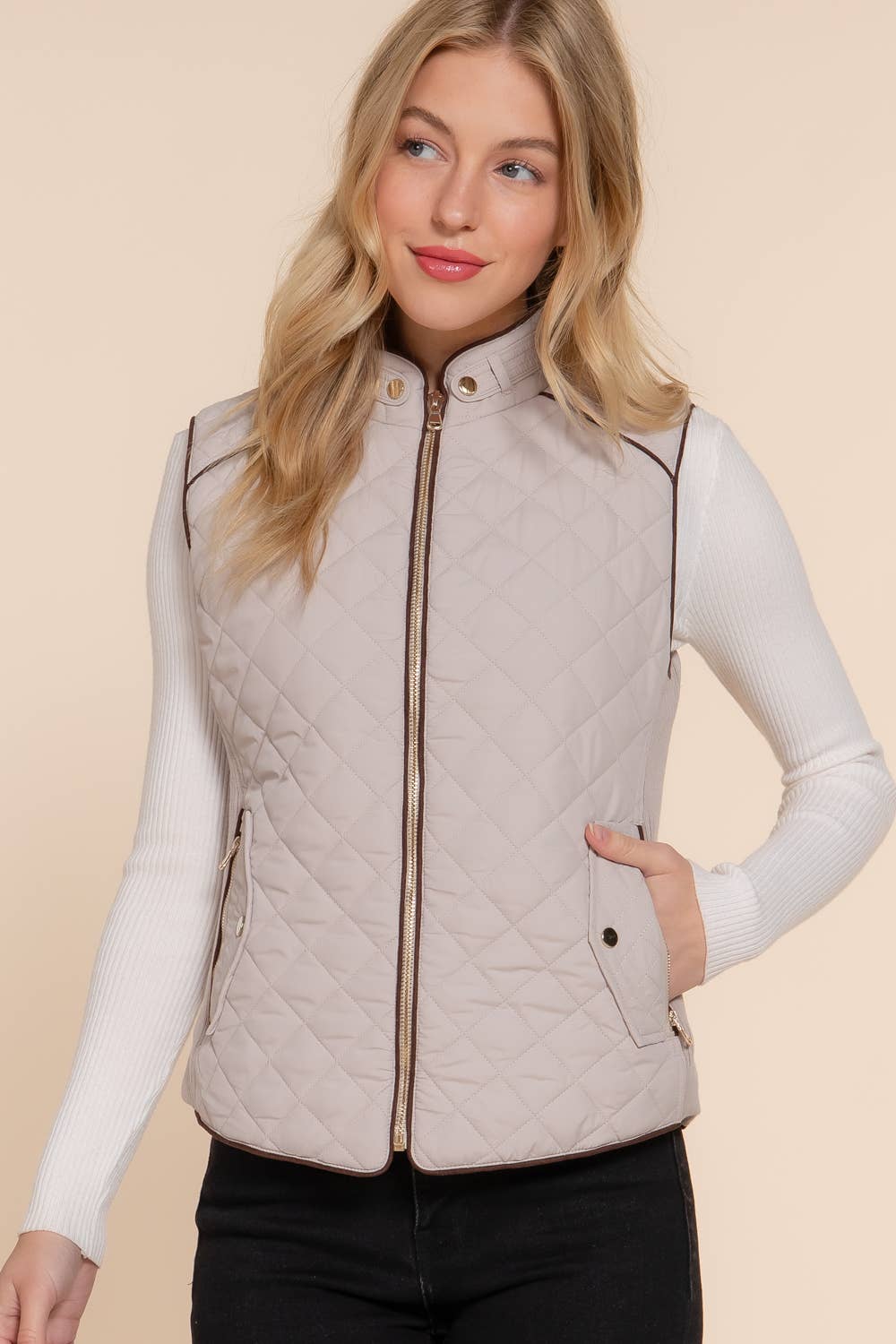 The Shannon Quilted Vest - Baxter Avenue