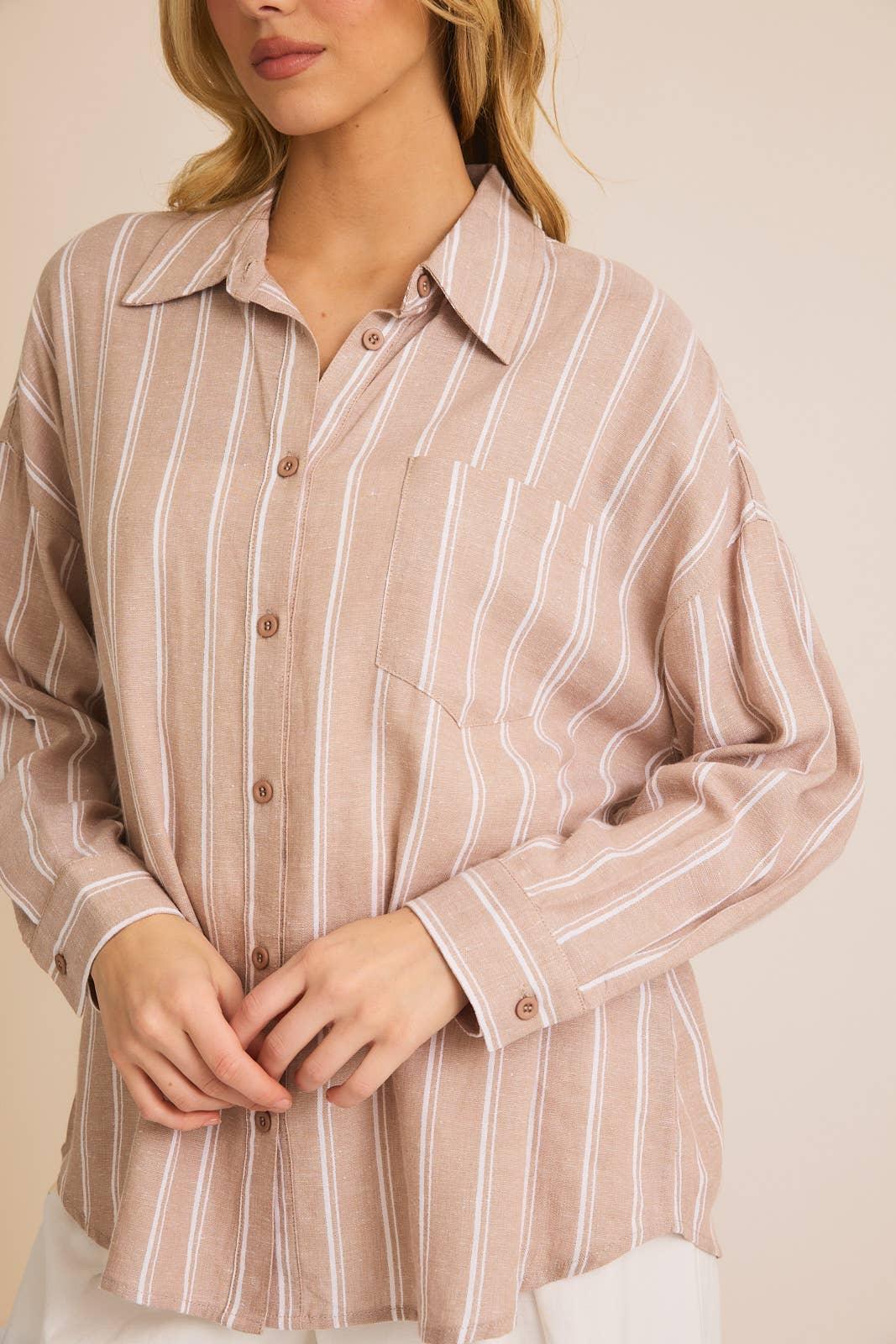 The Tammy Oversized Linen Shirt - Baxter Avenue