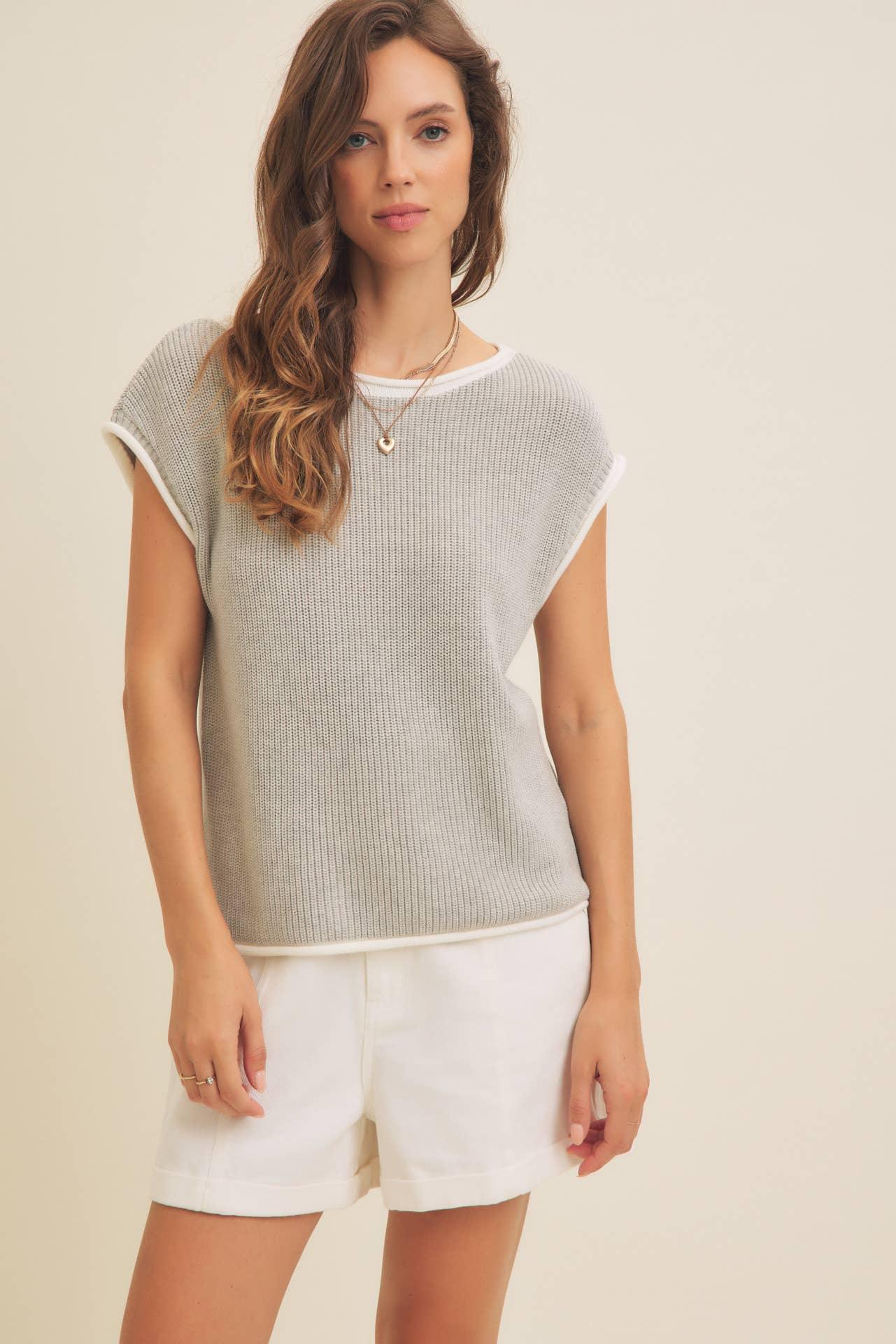The Callie Sleeveless Sweater - Baxter Avenue