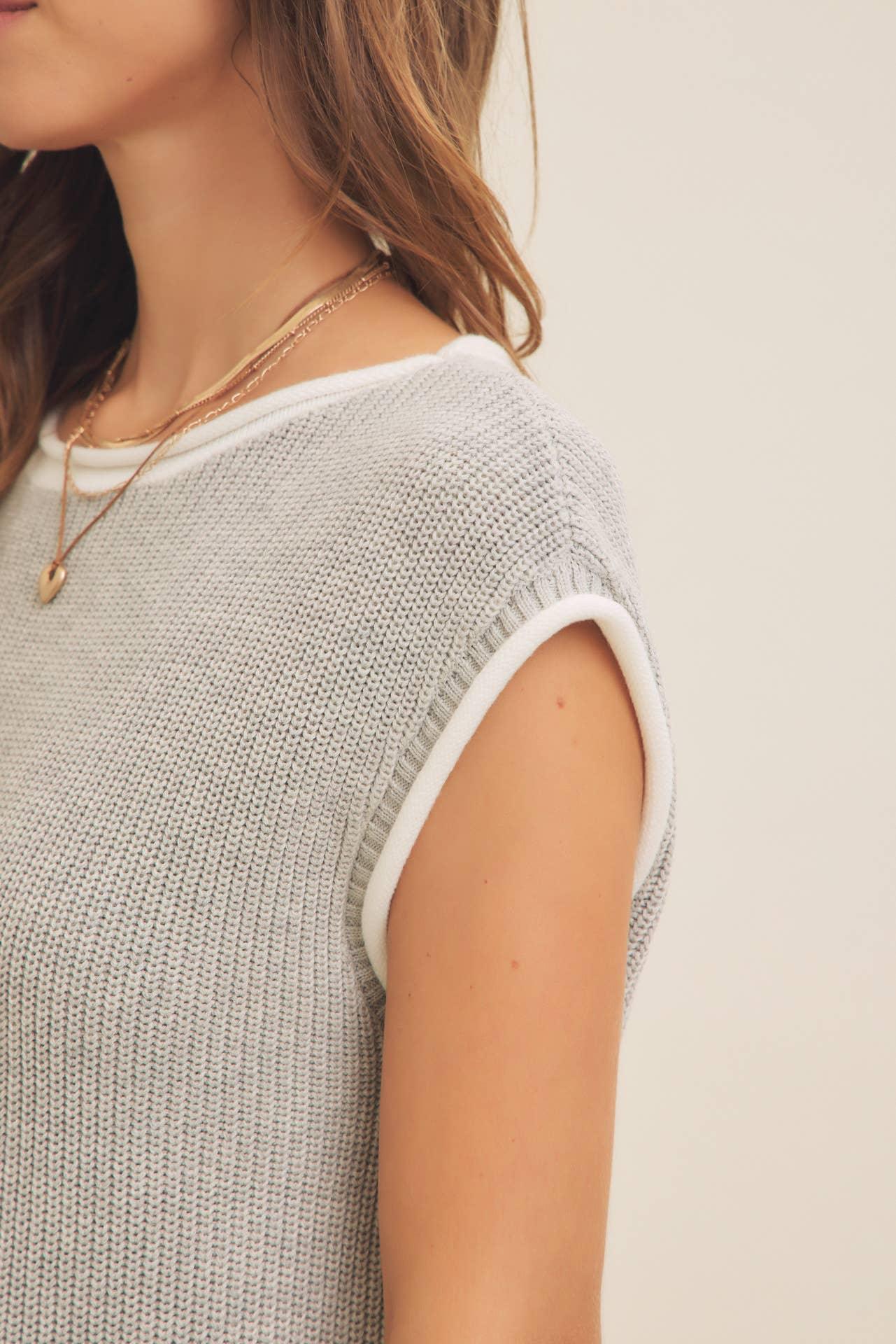 The Callie Sleeveless Sweater - Baxter Avenue
