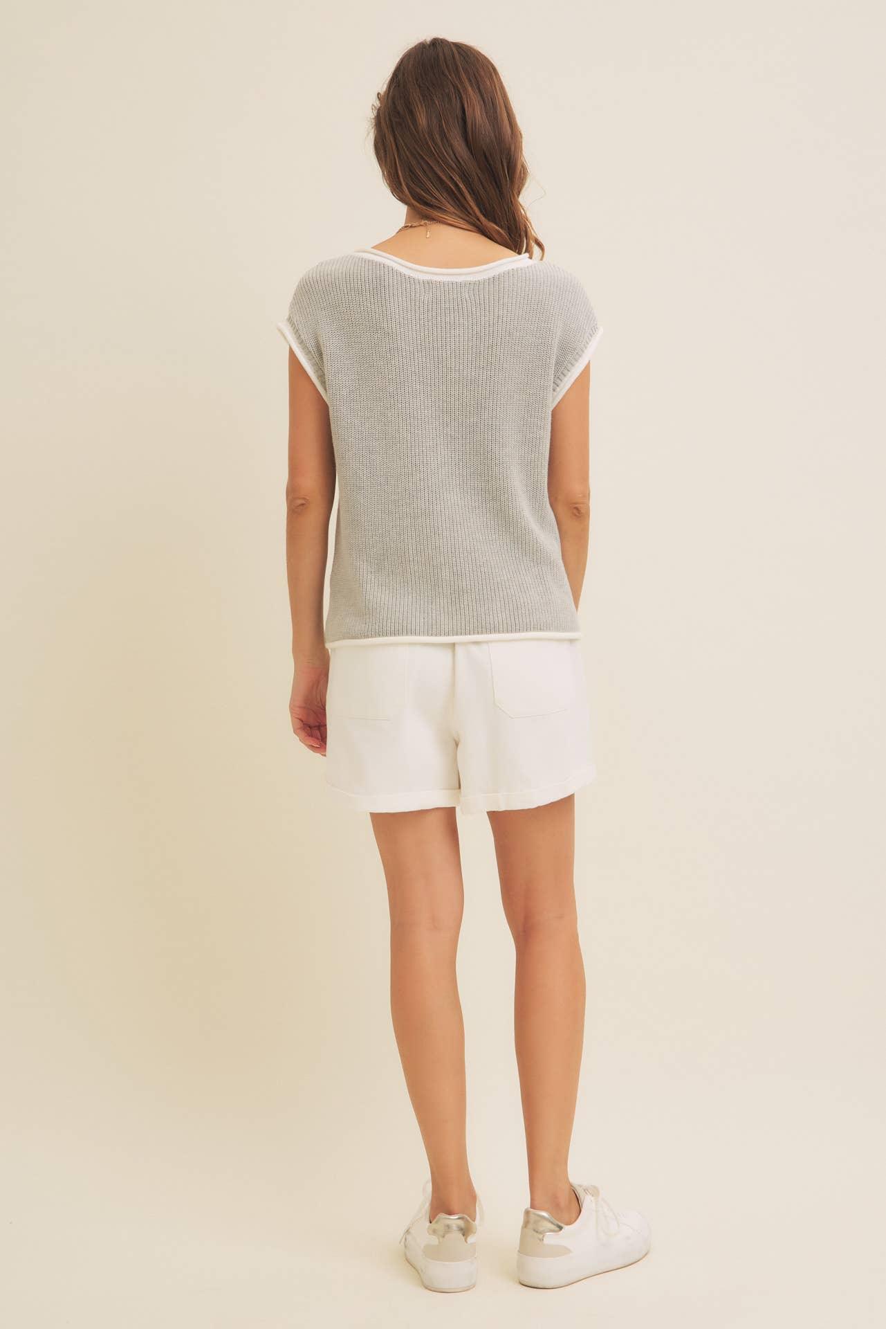 The Callie Sleeveless Sweater - Baxter Avenue