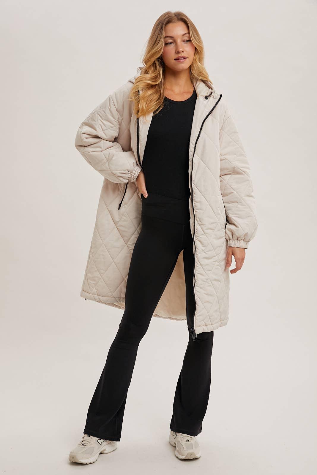 Longline Quilted Puffer Jacket - Baxter Avenue