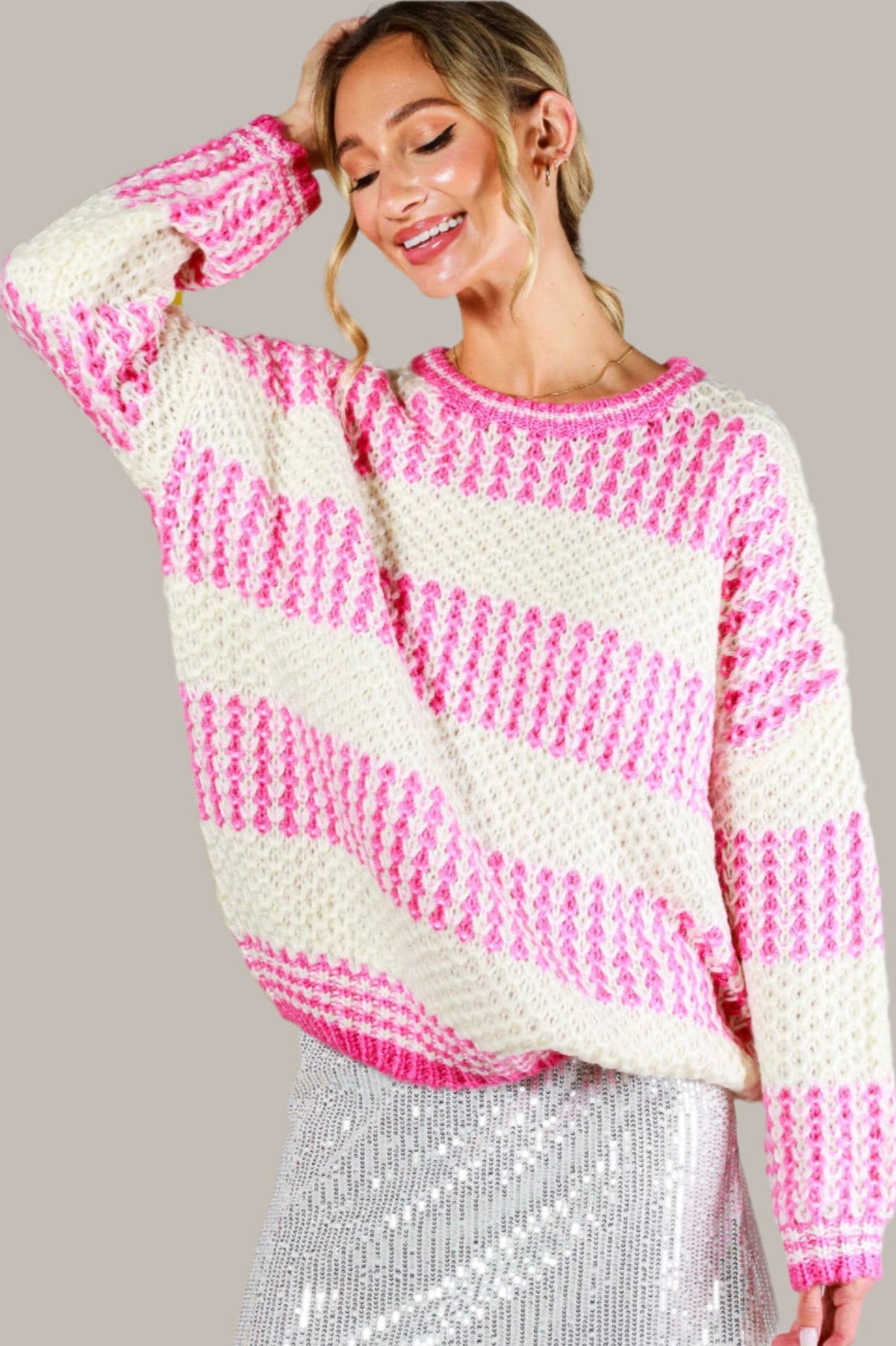 The Melissa Color Block Spring Sweater - Baxter Avenue
