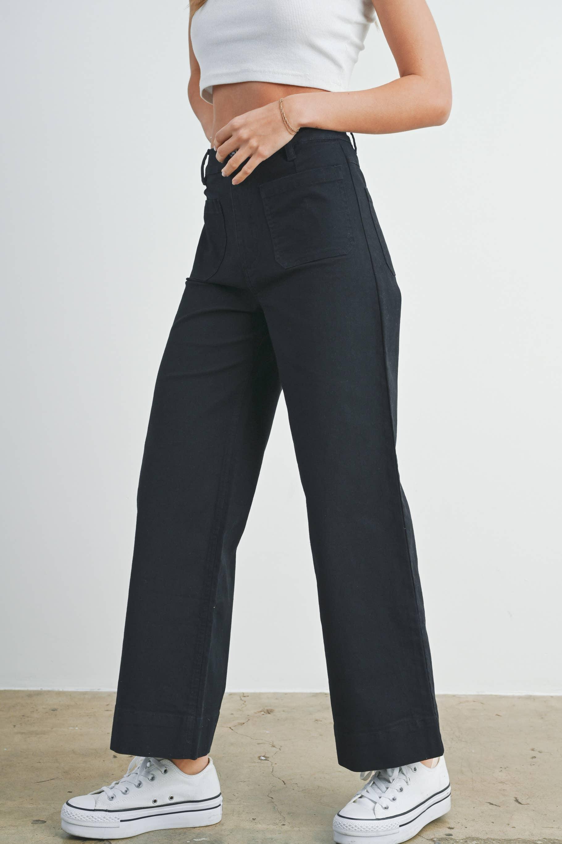 Wide Leg Trouser Pants - Baxter Avenue