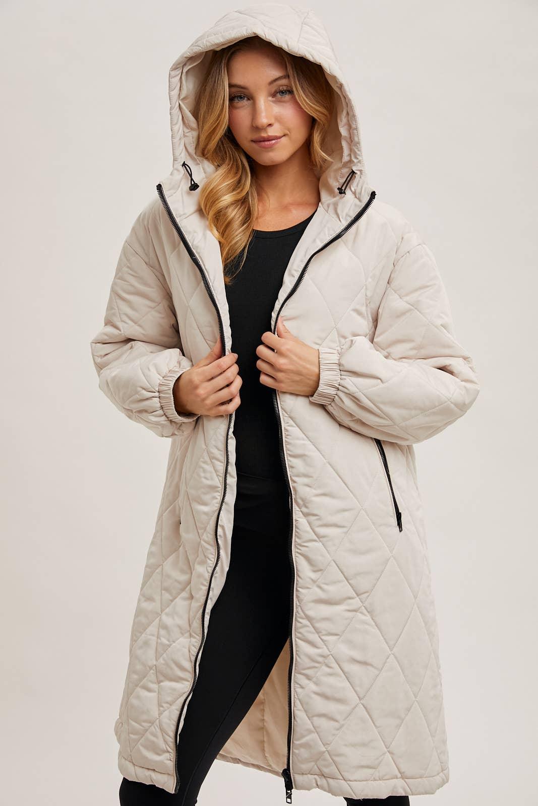 Longline Quilted Puffer Jacket - Baxter Avenue