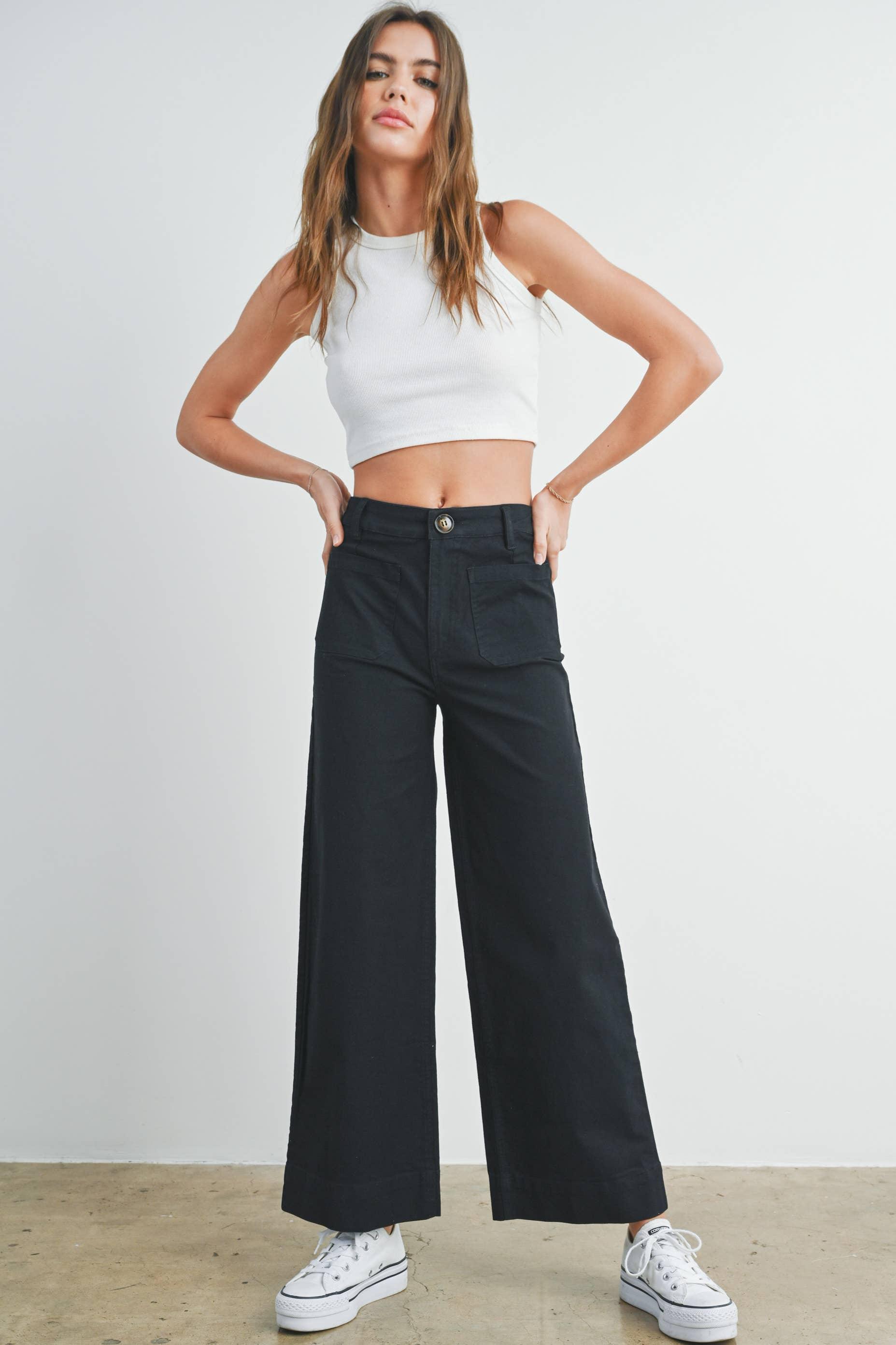 Wide Leg Trouser Pants - Baxter Avenue