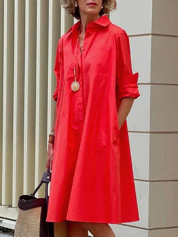 Lapel Midi Dress - Baxter Avenue