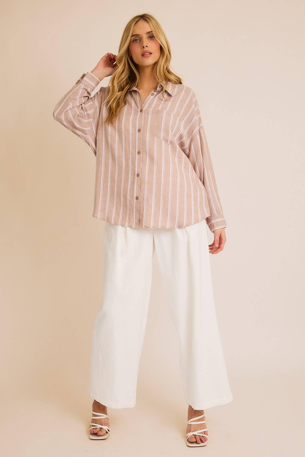 The Tammy Oversized Linen Shirt - Baxter Avenue