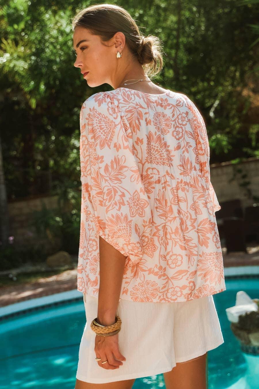 The Meghan Boho Neck Blouse - Baxter Avenue