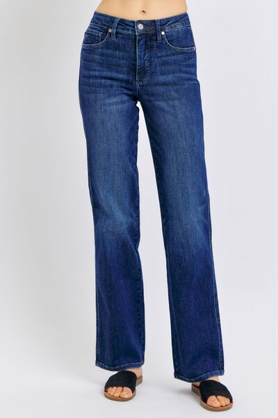 Tummy Control Straight Jeans - Baxter Avenue
