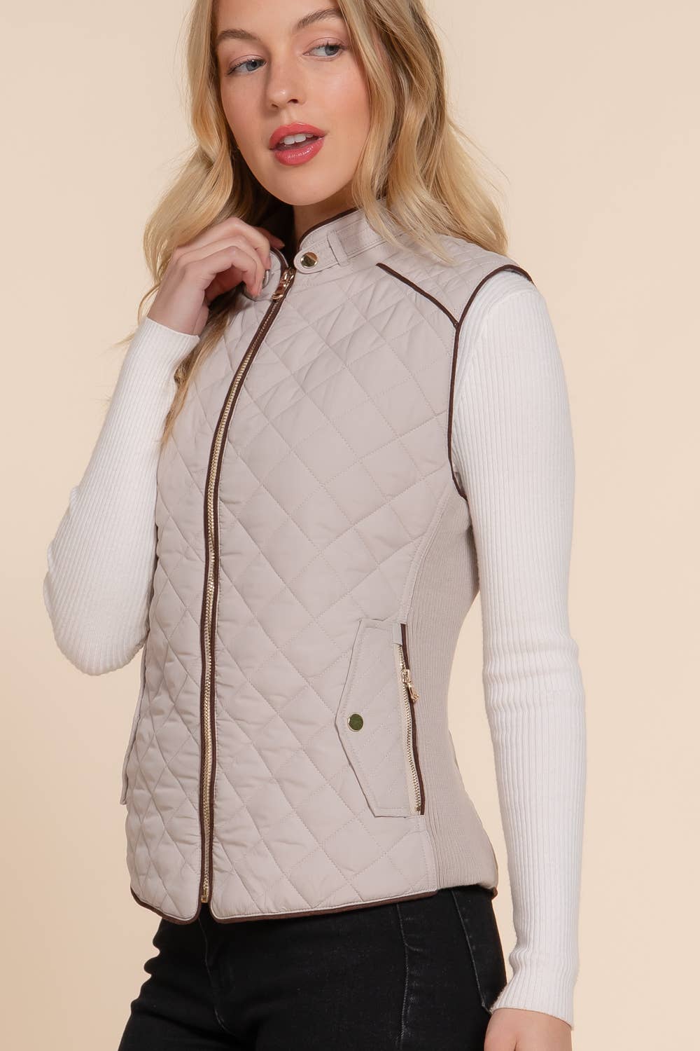 The Shannon Quilted Vest - Baxter Avenue