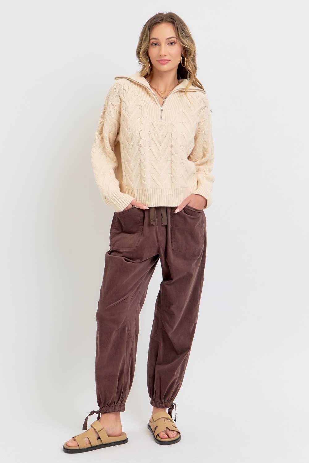 The Half Zip Janey Sweater - Baxter Avenue