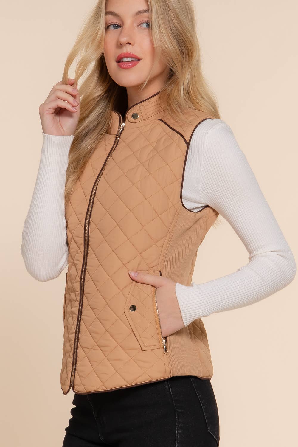The Shannon Quilted Vest - Baxter Avenue