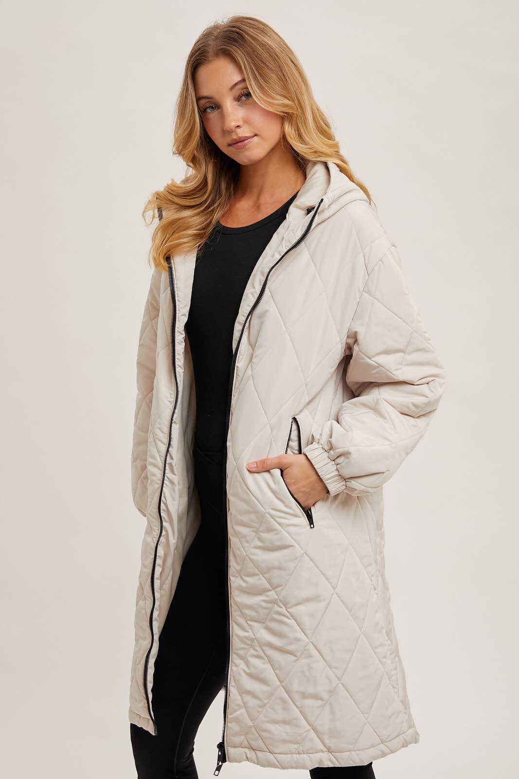 Longline Quilted Puffer Jacket - Baxter Avenue