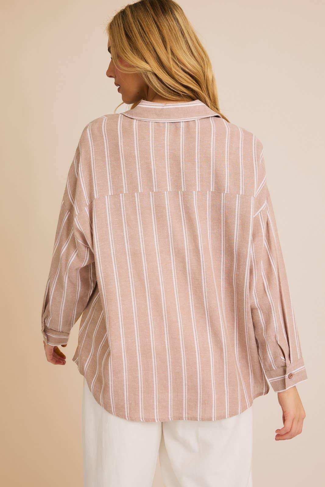 The Tammy Oversized Linen Shirt - Baxter Avenue
