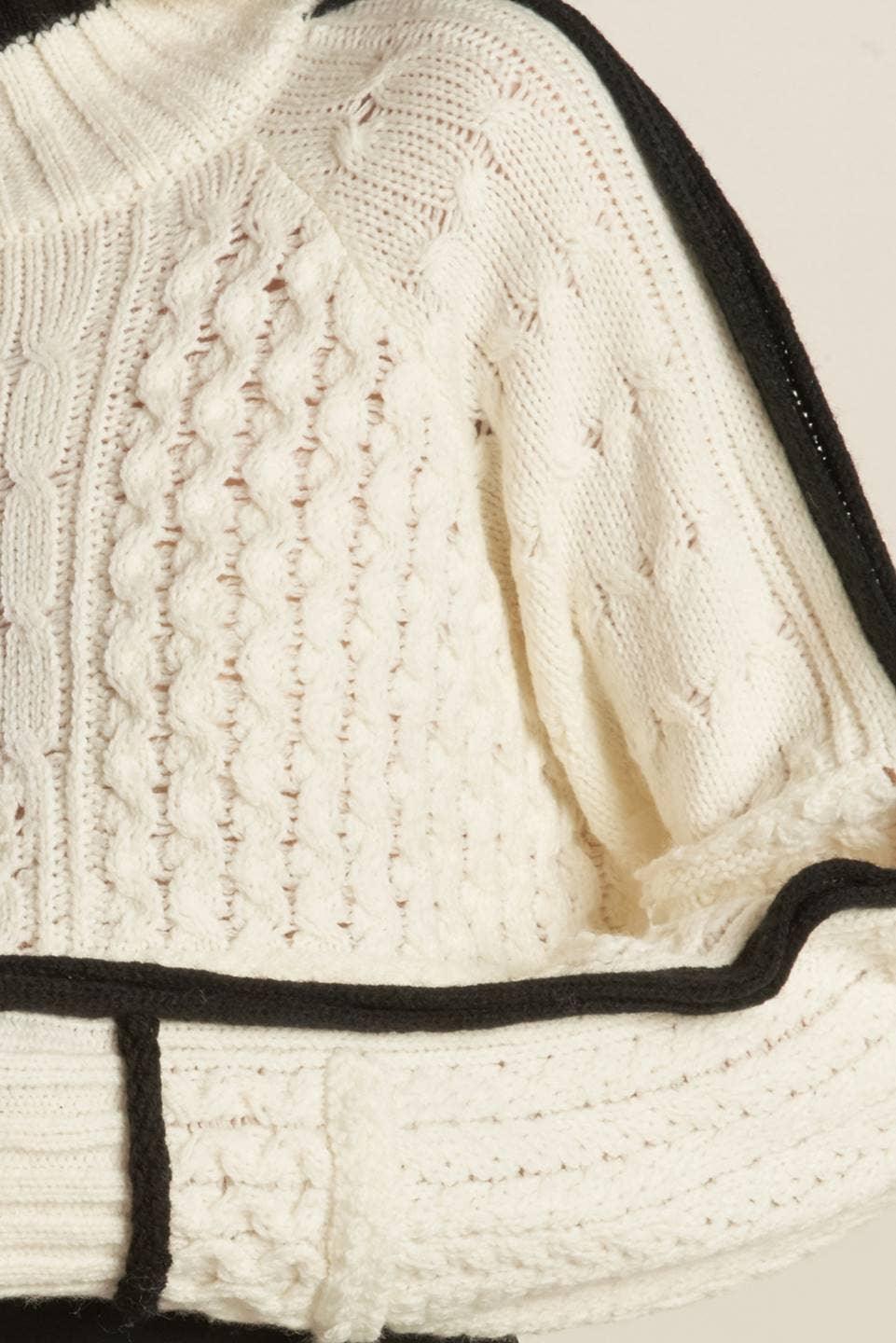 Mock Neck Textured Sweater - Baxter Avenue