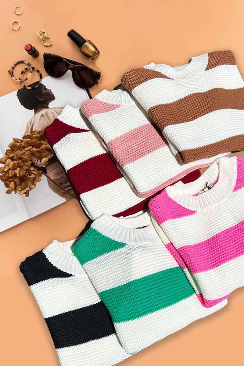 Color-Blocked Chunky Sweater - Baxter Avenue