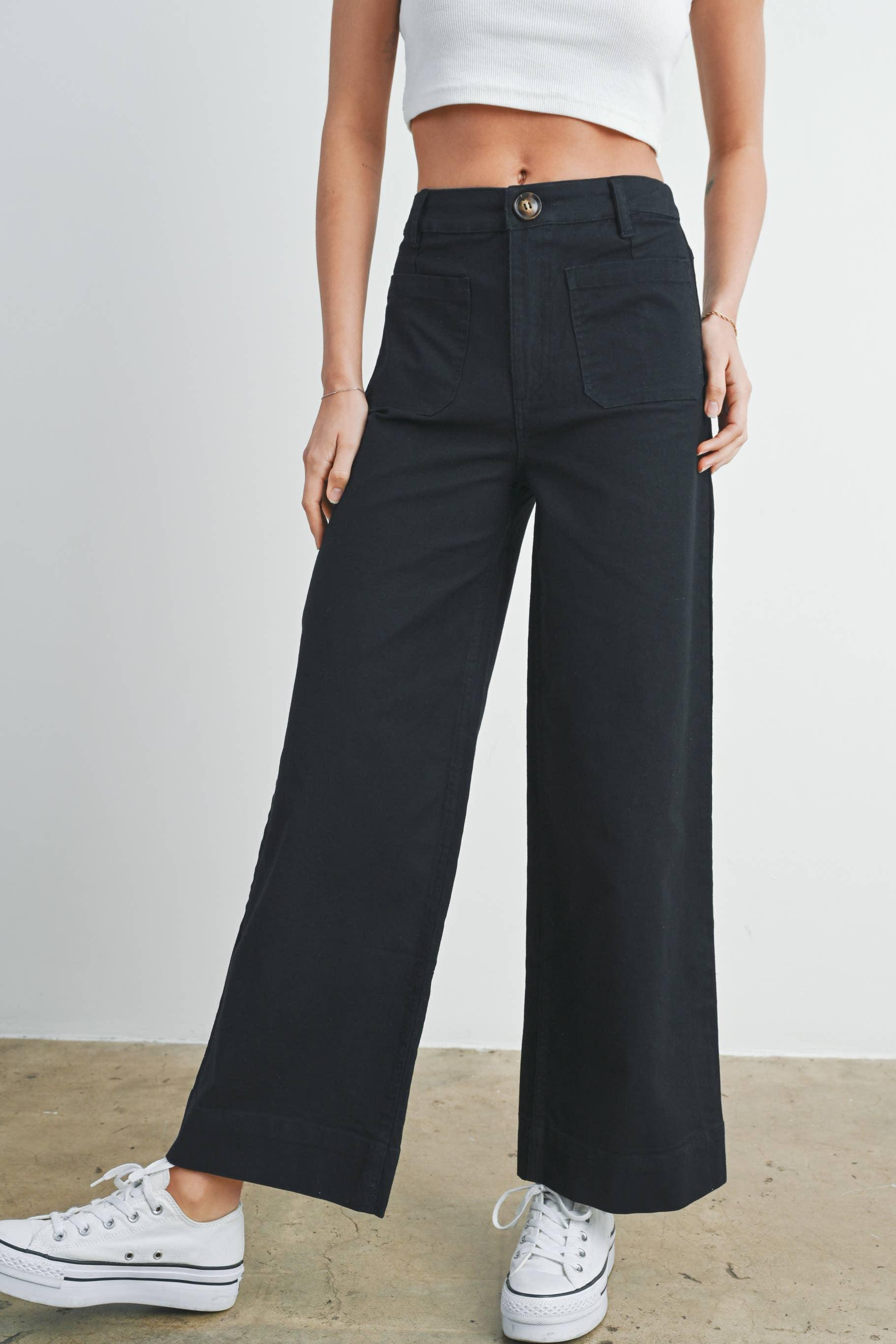 Wide Leg Trouser Pants - Baxter Avenue