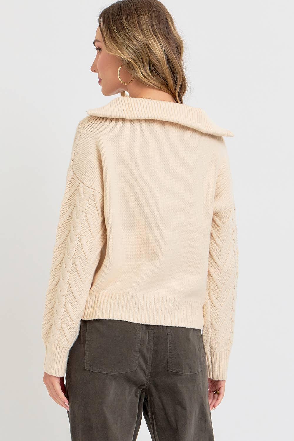 The Half Zip Janey Sweater - Baxter Avenue