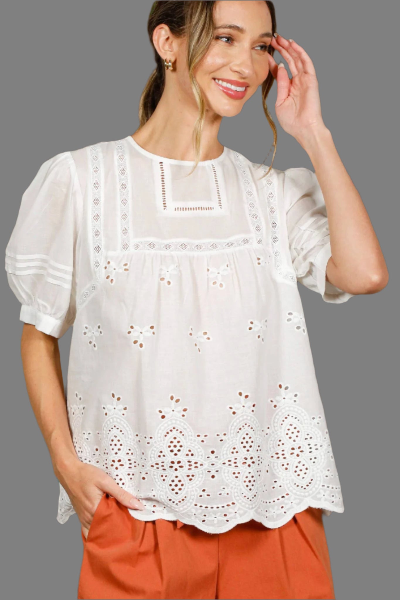The Dahlia Eyelet Top - Baxter Avenue