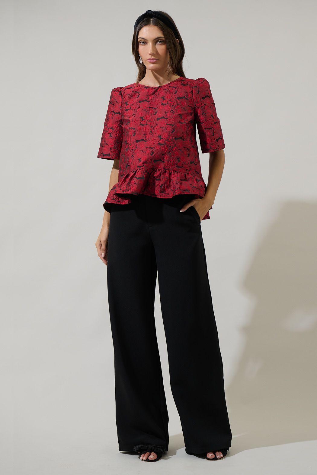 The Aelin Jacquard Top - Baxter Avenue