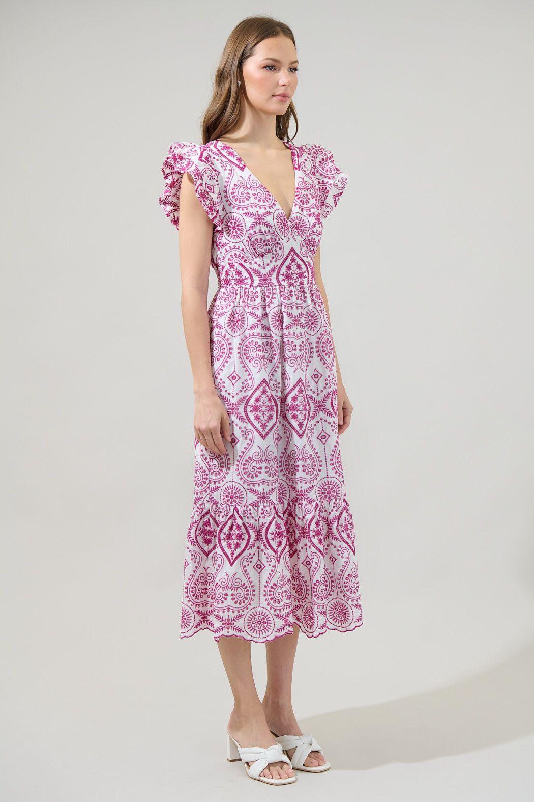 The Devon Eyelet Midi Dress - Baxter Avenue