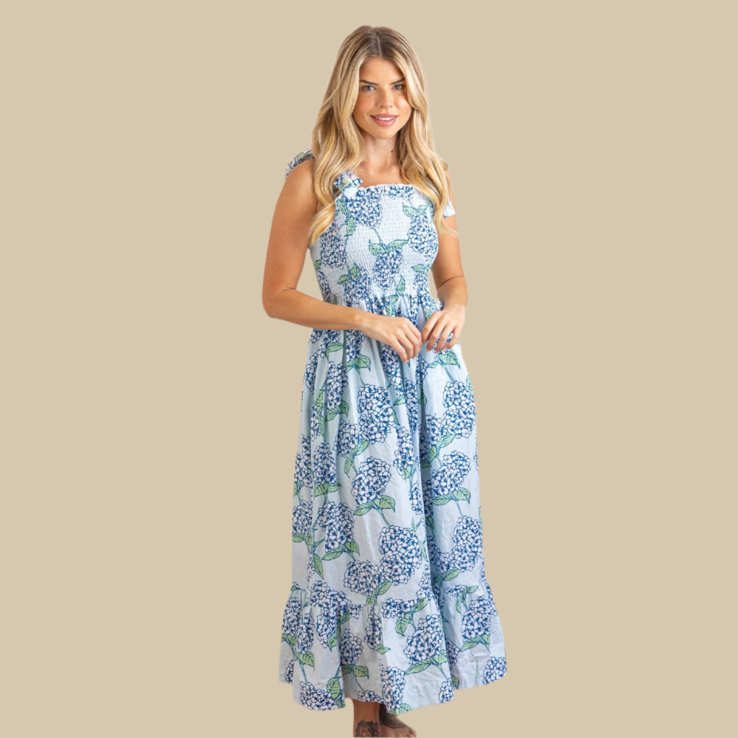 The Hydrangea Smocked Dress - Baxter Avenue