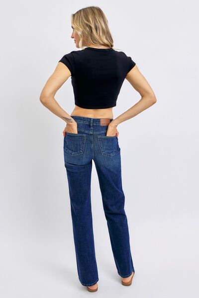 Tummy Control Straight Jeans - Baxter Avenue