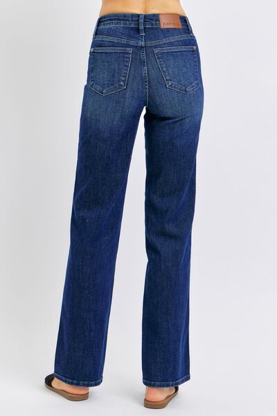 Tummy Control Straight Jeans - Baxter Avenue