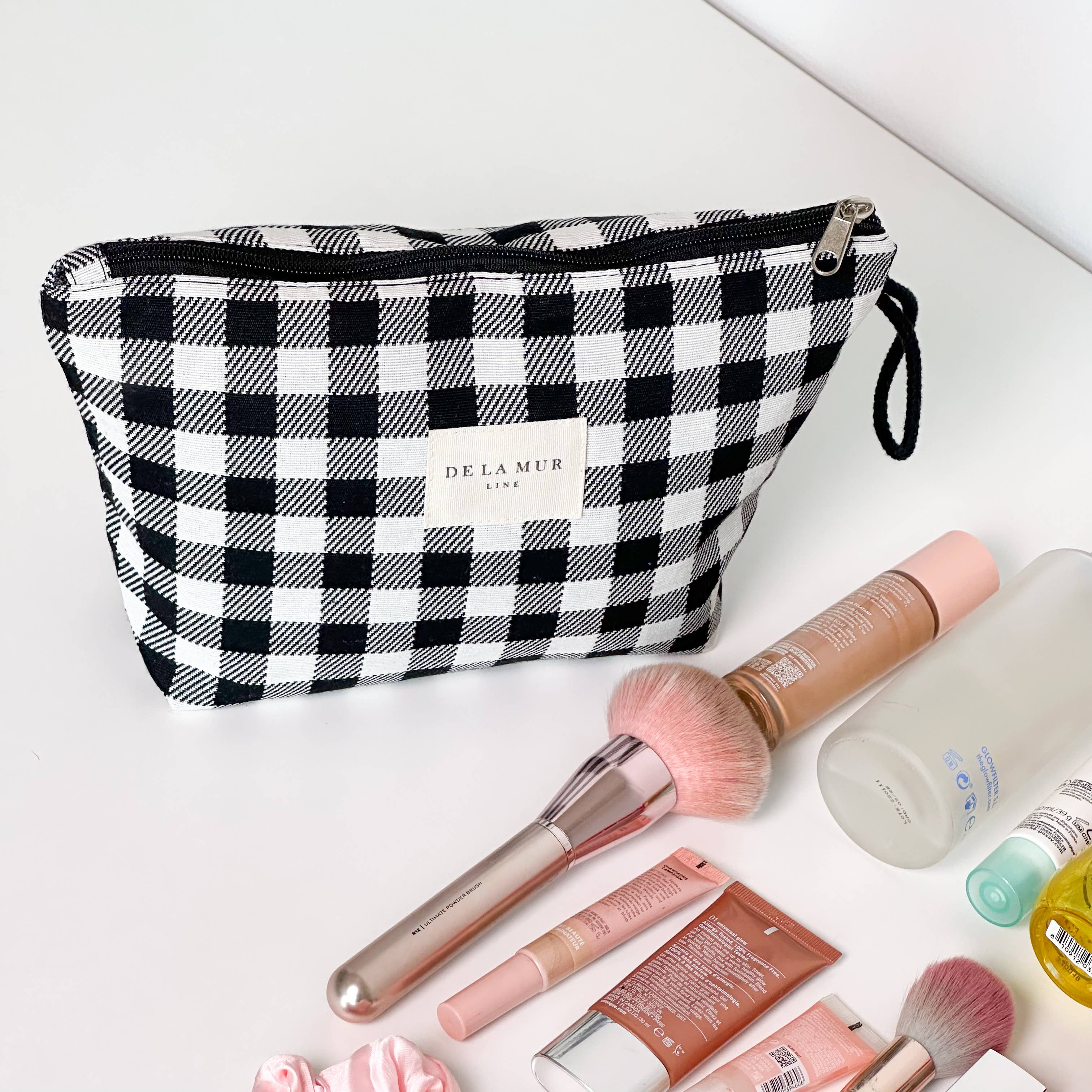 Makeup Bag - Checked - Baxter Avenue